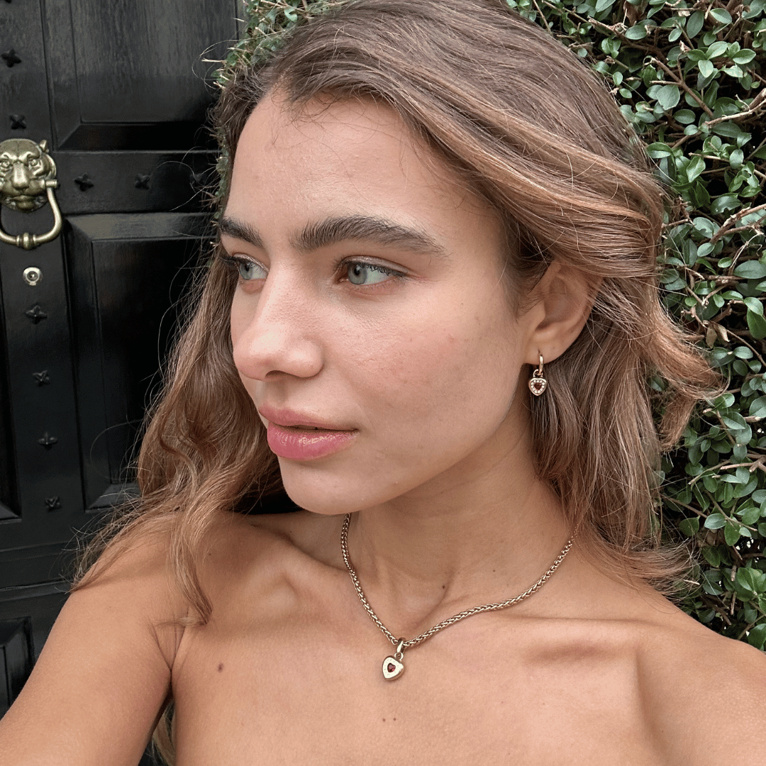 Bella Heart Drop Earrings