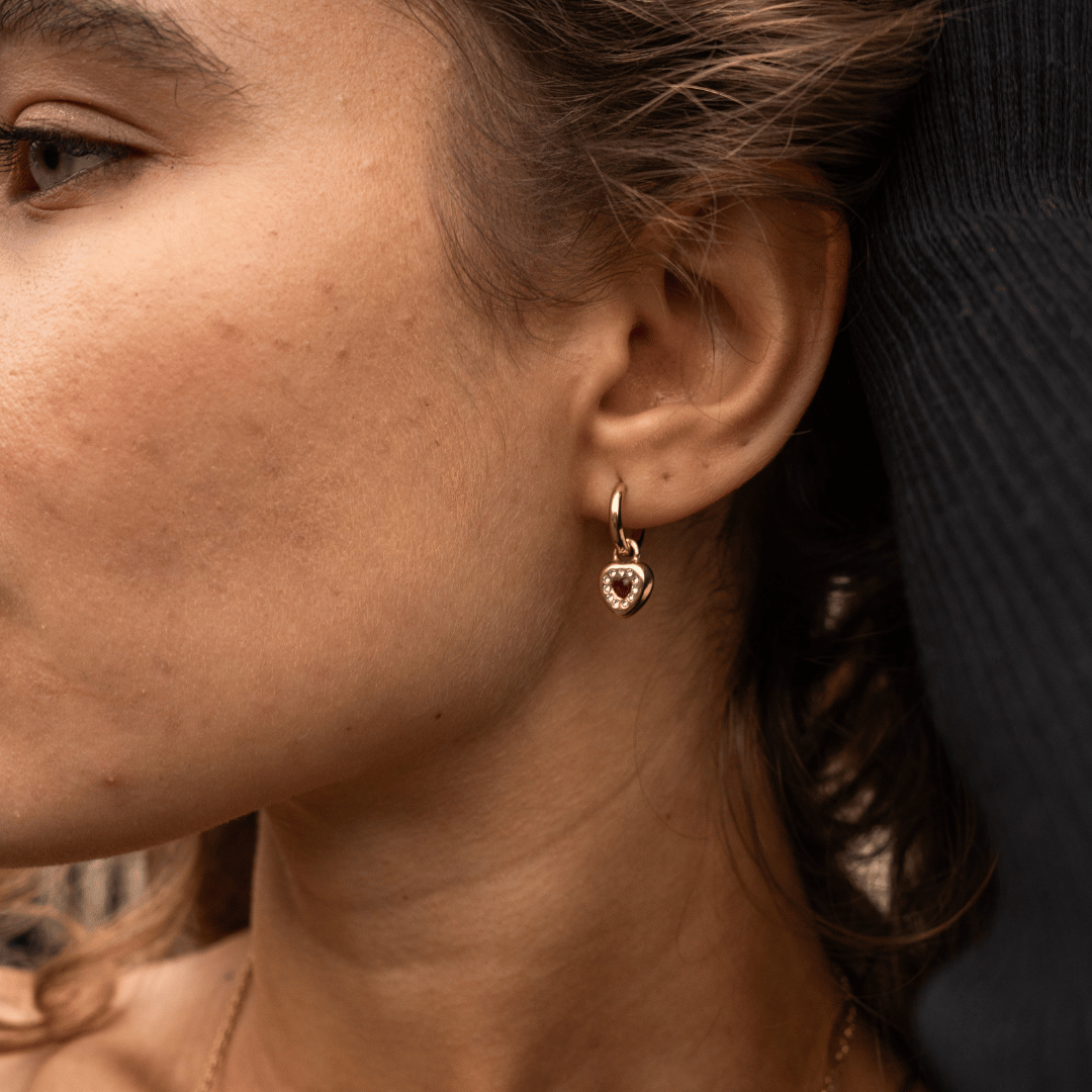 Bella Heart Drop Earrings