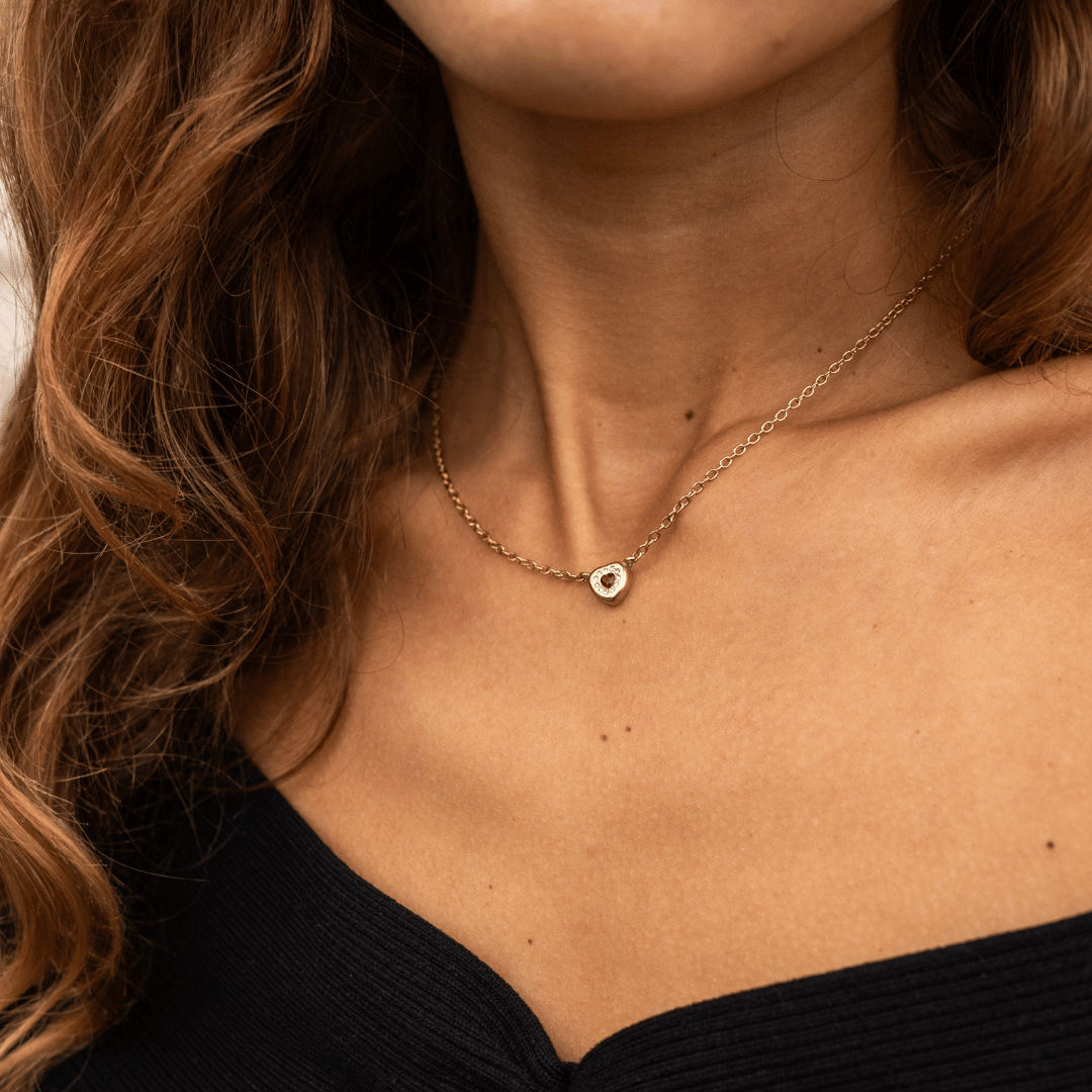Medina Heart Necklace in Gold