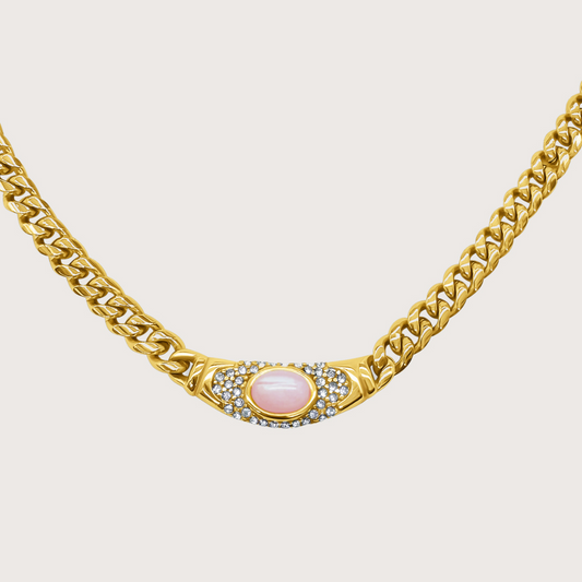 Bella Necklace Rose Quartz