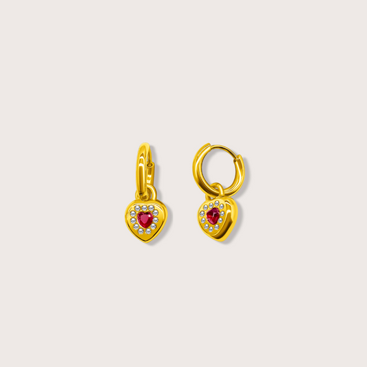 Bella Heart Drop Earrings