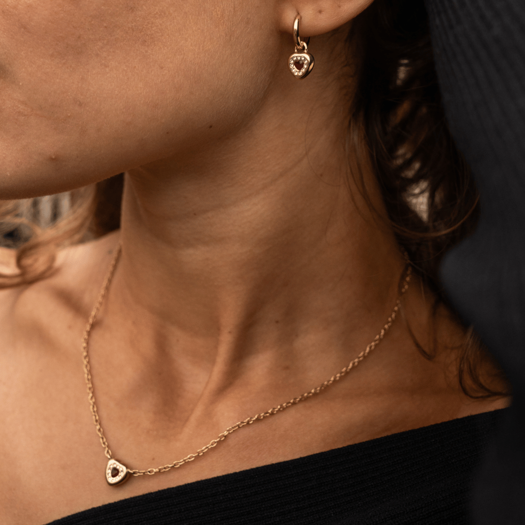 Medina Heart Necklace in Gold