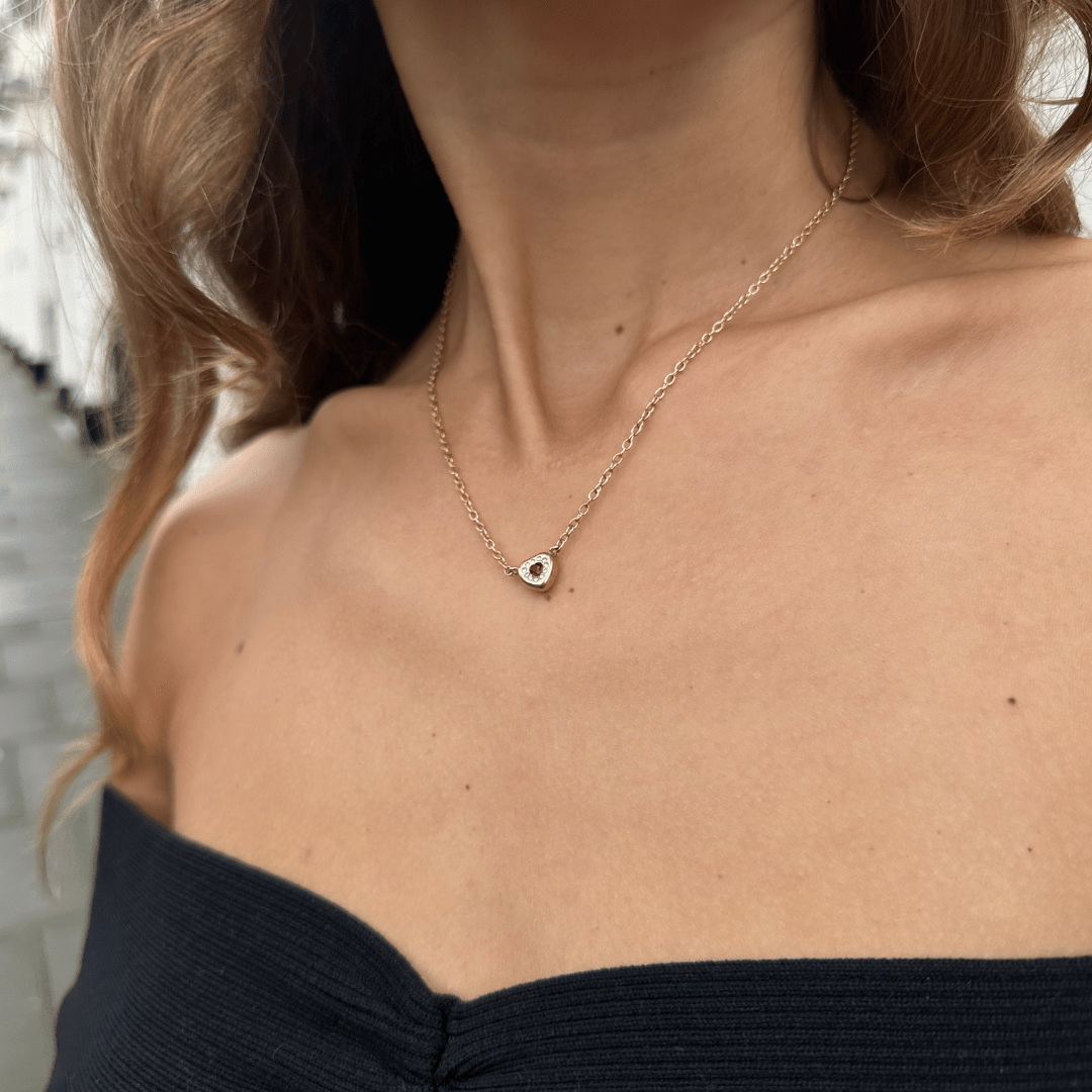 Medina Heart Necklace in Gold