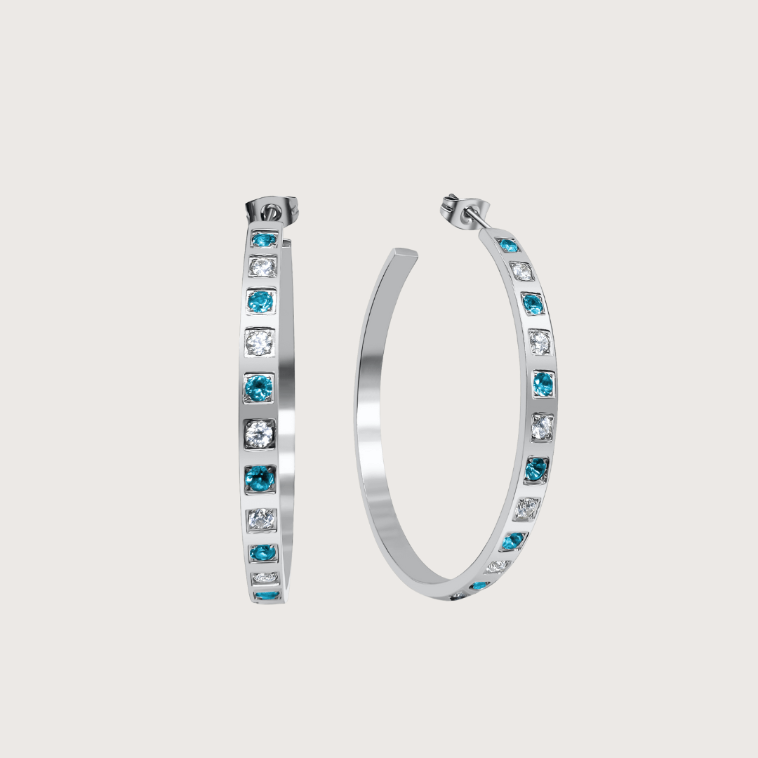 Monica Hoops in Silver