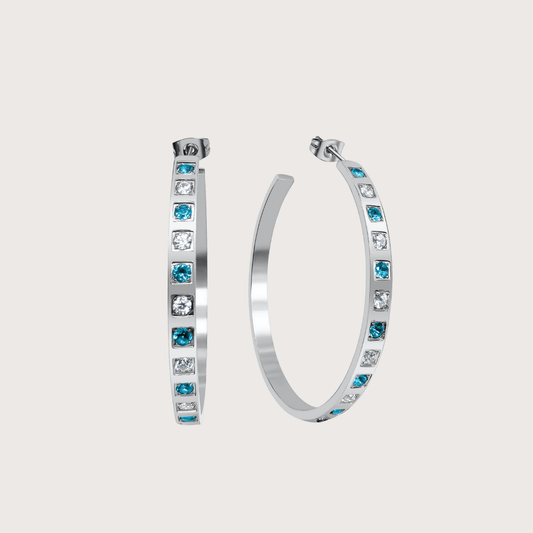 Monica Hoops in Silver