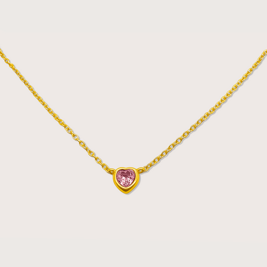 Medina Heart Necklace (Pink)