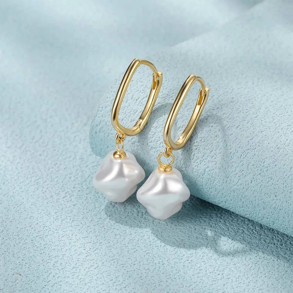 Hoop Pearl Earrings